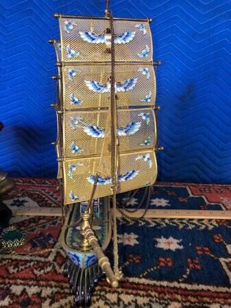 old-chinese-cloissone-brass-sailing-ship-big-5